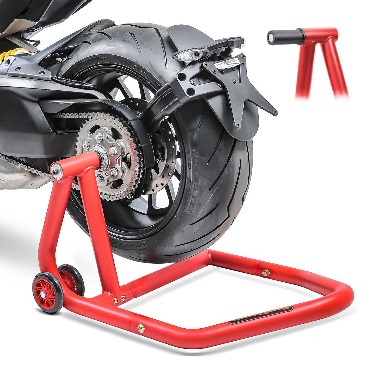 ConStands Motorradheber Einarm Montageständer für MV Agusta Dragster 800 RR 15-25 One-POM rot