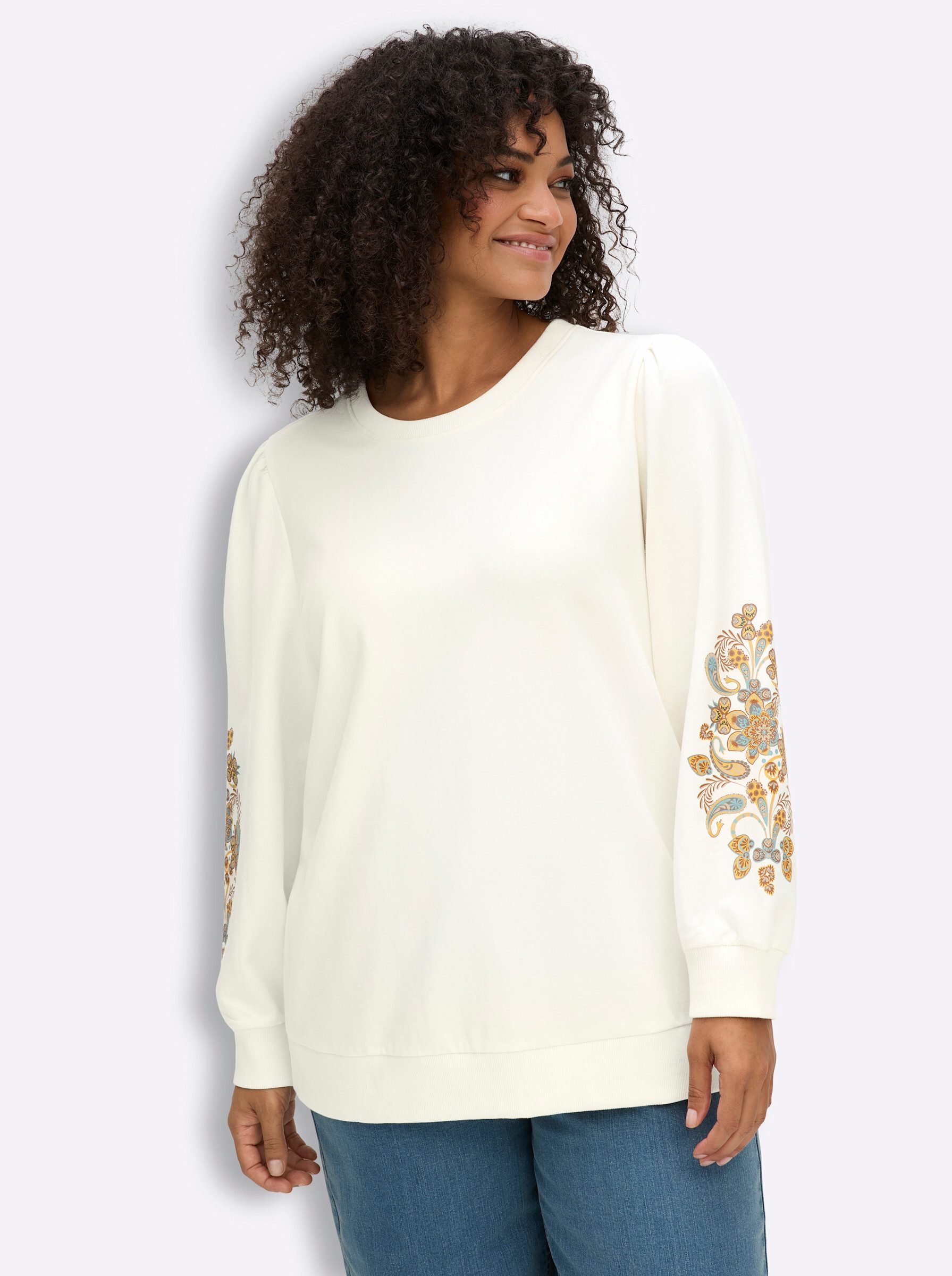 Sheego Sweater Sweatshirt Langarm