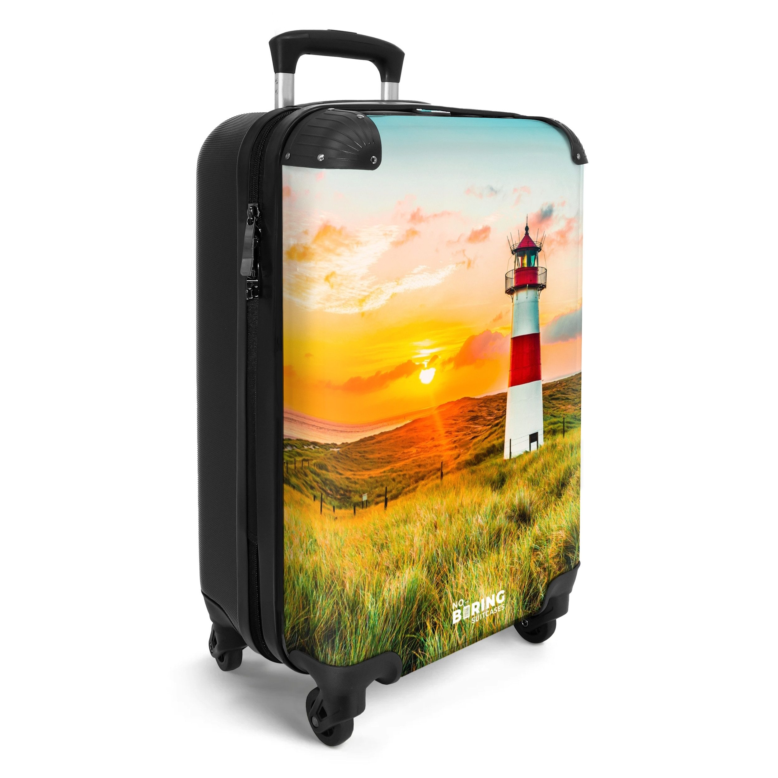 NoBoringSuitcases.com© Hartschalen-Trolley Leuchtturm bei Sonnenuntergang 5 günstig online kaufen