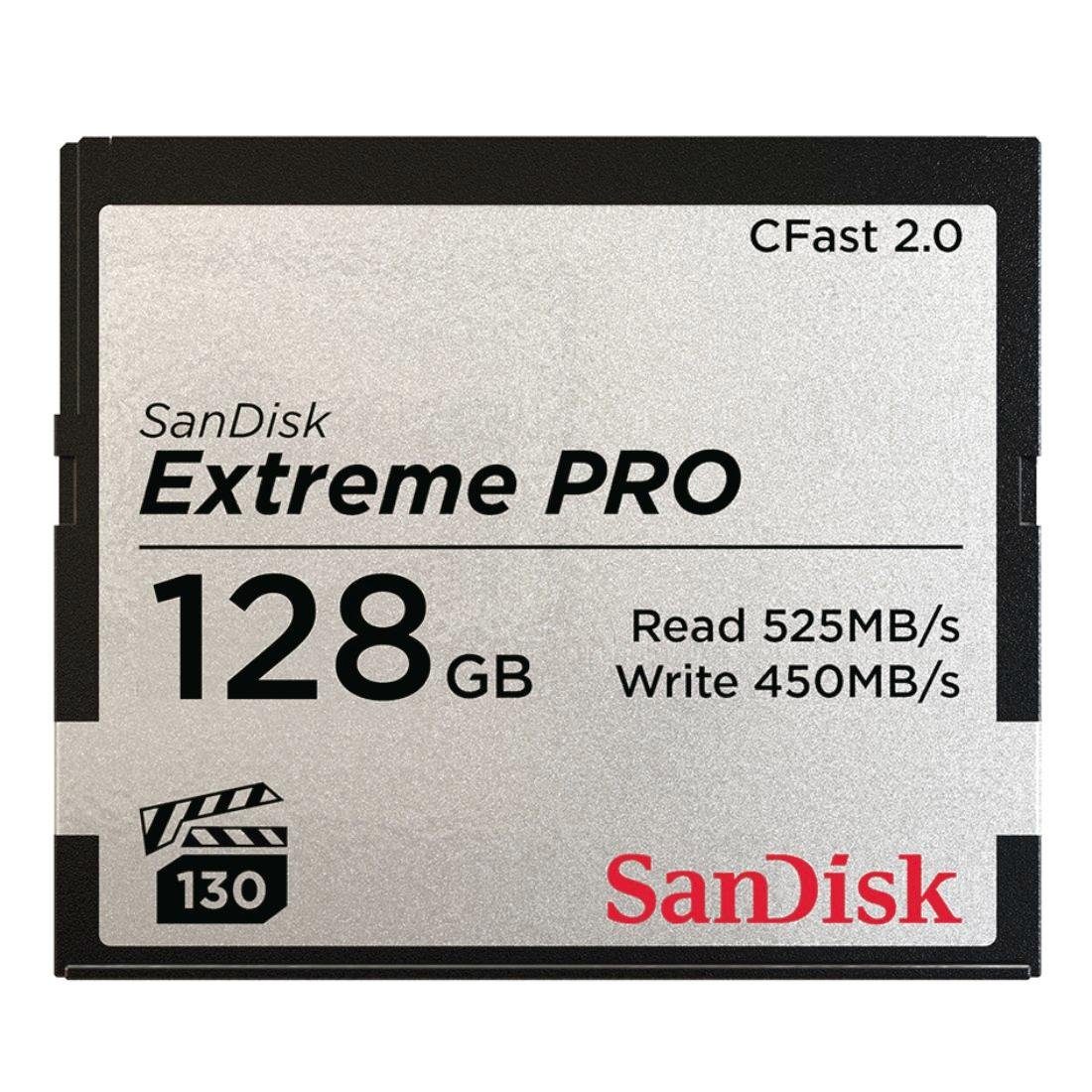 Sandisk CFast Extreme Pro 2.0 Speicherkarte (128 GB, 525 MB/s Lesegeschwindigkeit)