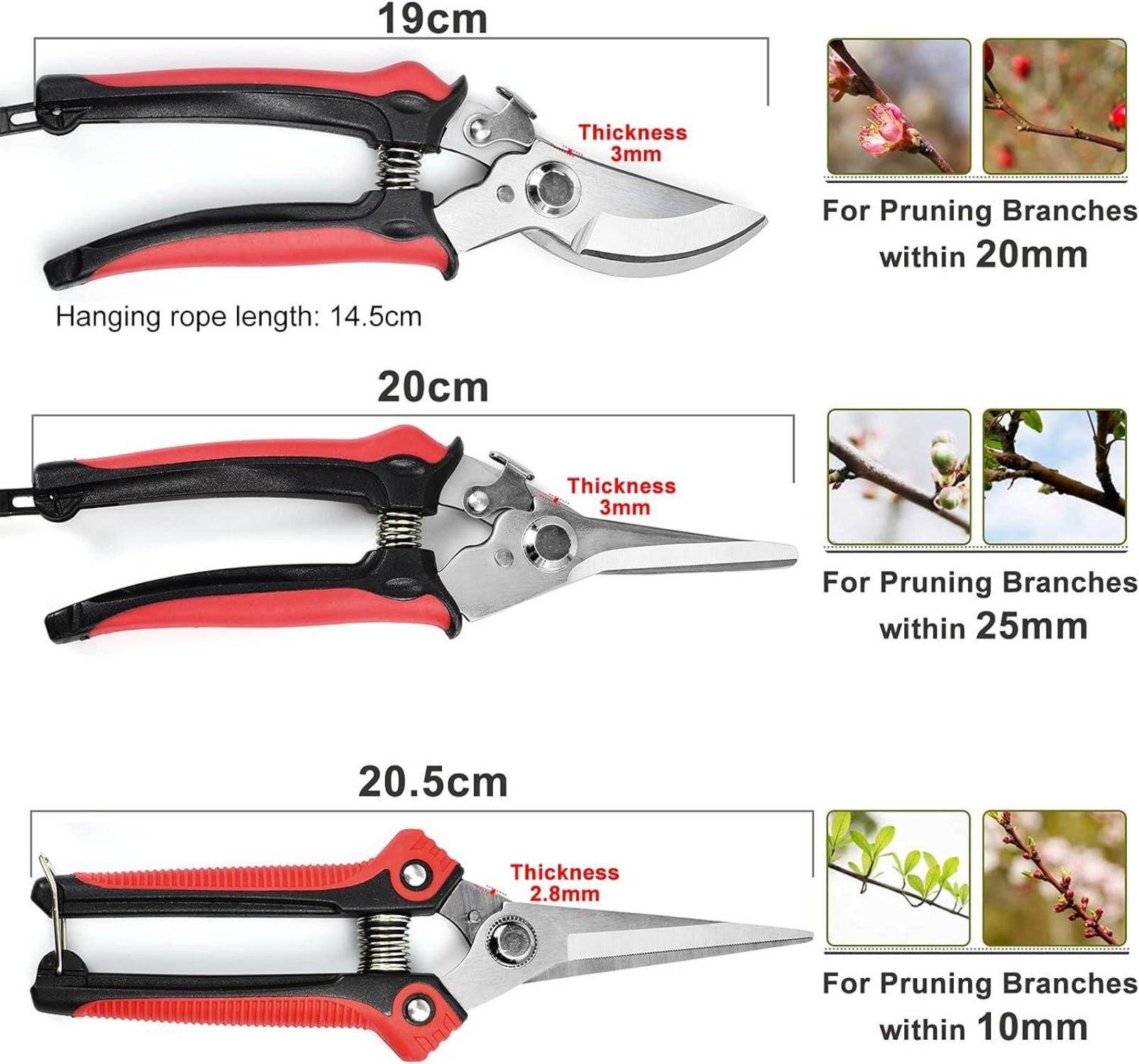 LuxusKollektion Gartenpflege-Set Professionelles Gartenschere Set 3 günstig online kaufen