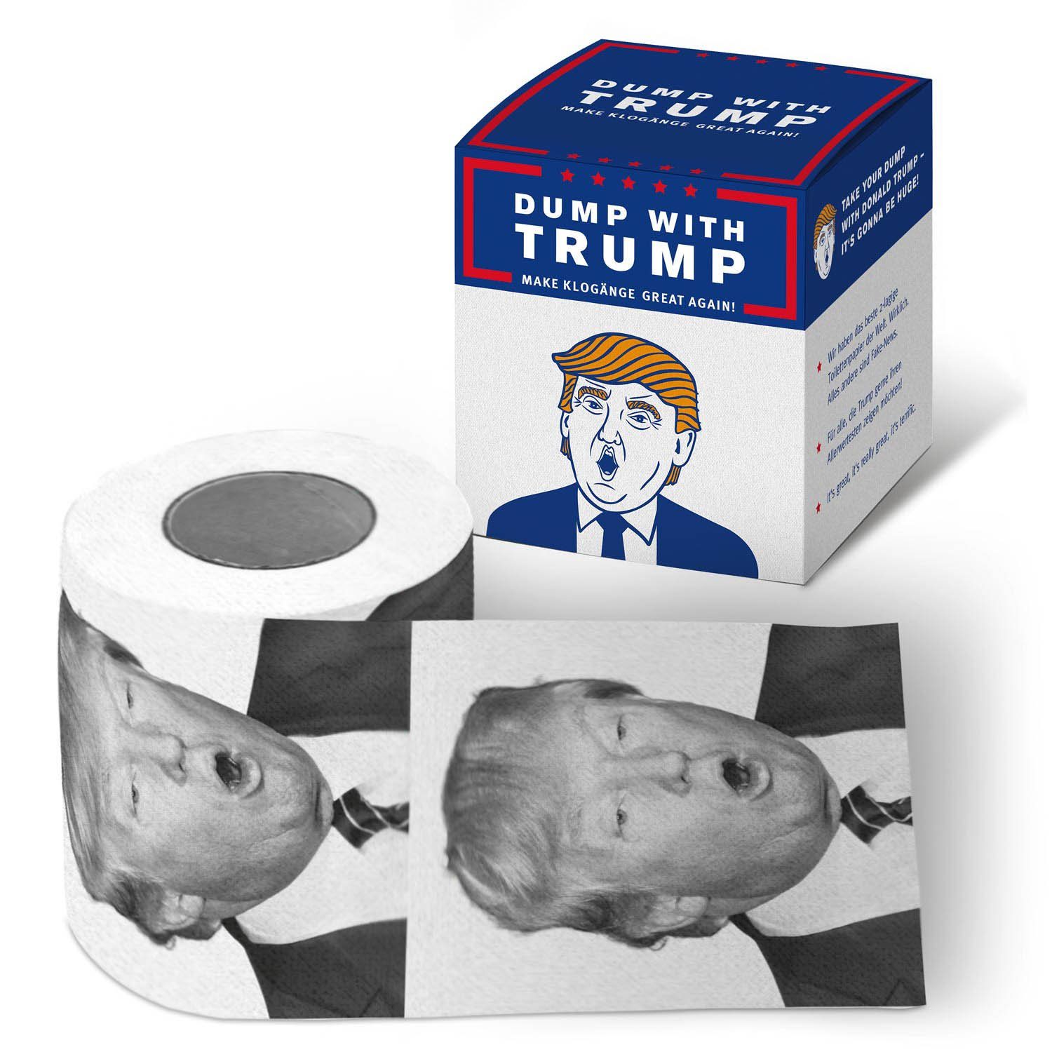 Goods+Gadgets Papierdekoration Donald Trump Klopapier, Туалетная бумага Fun Artikel Geschenk