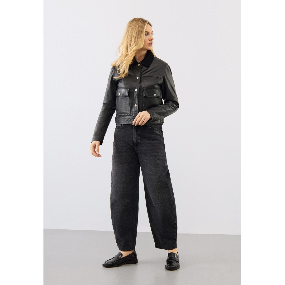 Bolongaro Trevor Lederjacke Caris Trucker Damen Bomberjacke, Freizeitjacke, Blazer, Pufferjacke, Übergangsjacke