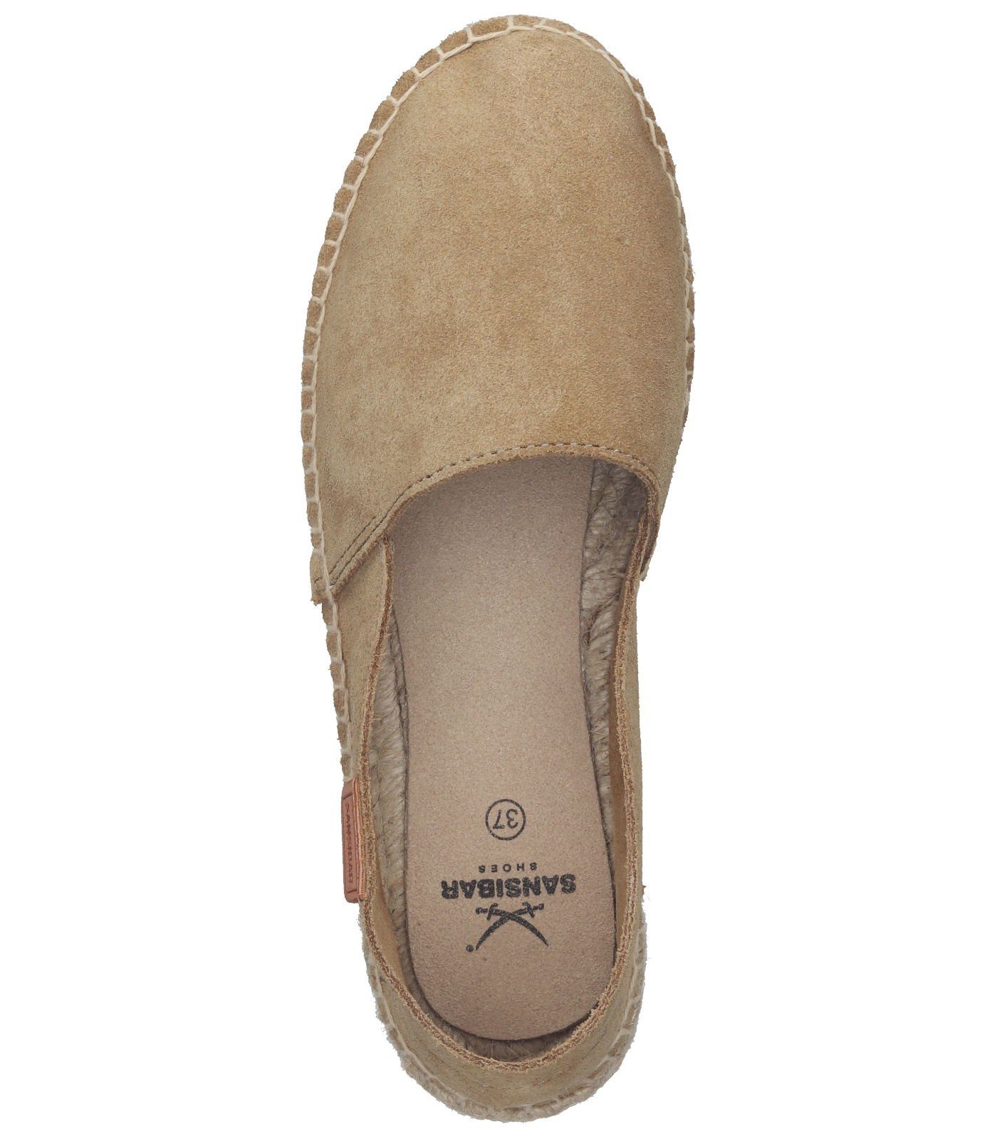 Sansibar Veloursleder Halbschuhe Espadrille