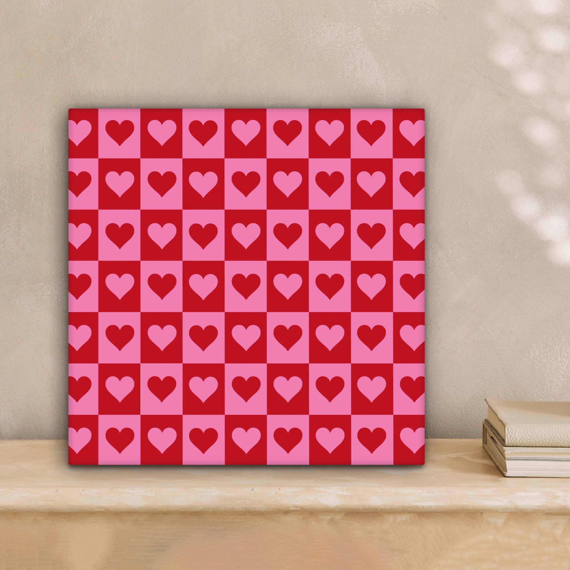 OneMillionCanvasses® Leinwandbild Rot - Rosa - günstig online kaufen