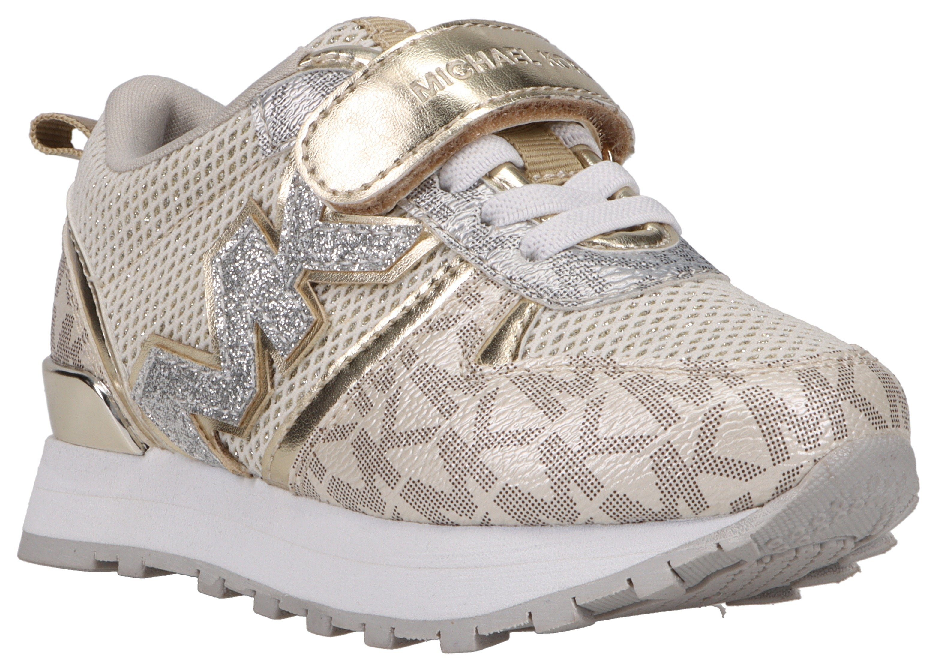 MICHAEL KORS KIDS MK MIXED METALLIC BILLIE DASH Sneaker mit Logoverzierungen, Freizeitschuh, Halbschuh, Schnürschuh