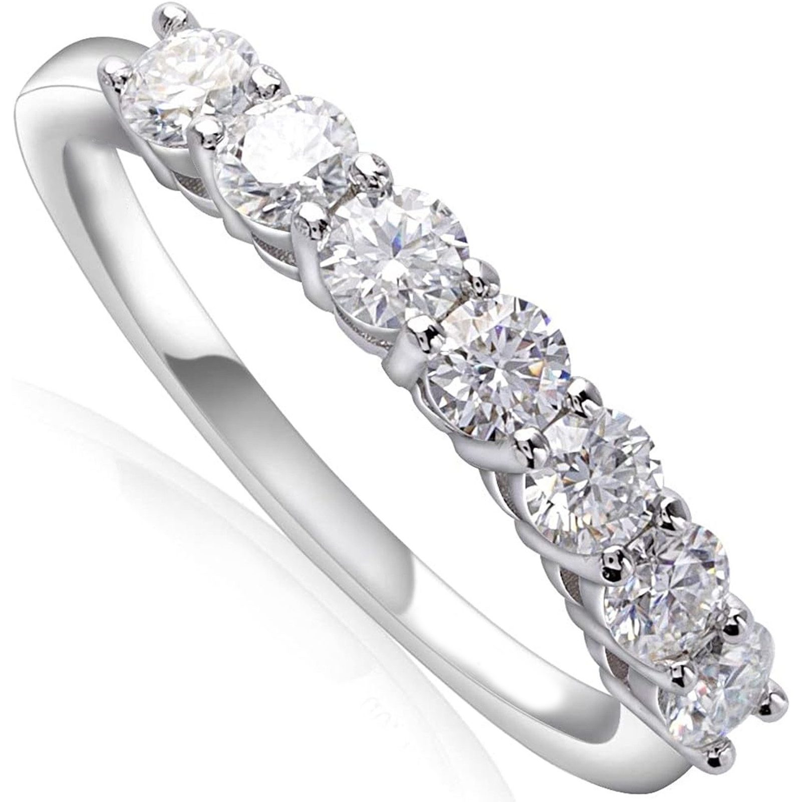 Diamantring 585 Gold Diamantring 0,1ct Labordiamanten Stapelbarer Ewigkeitsring