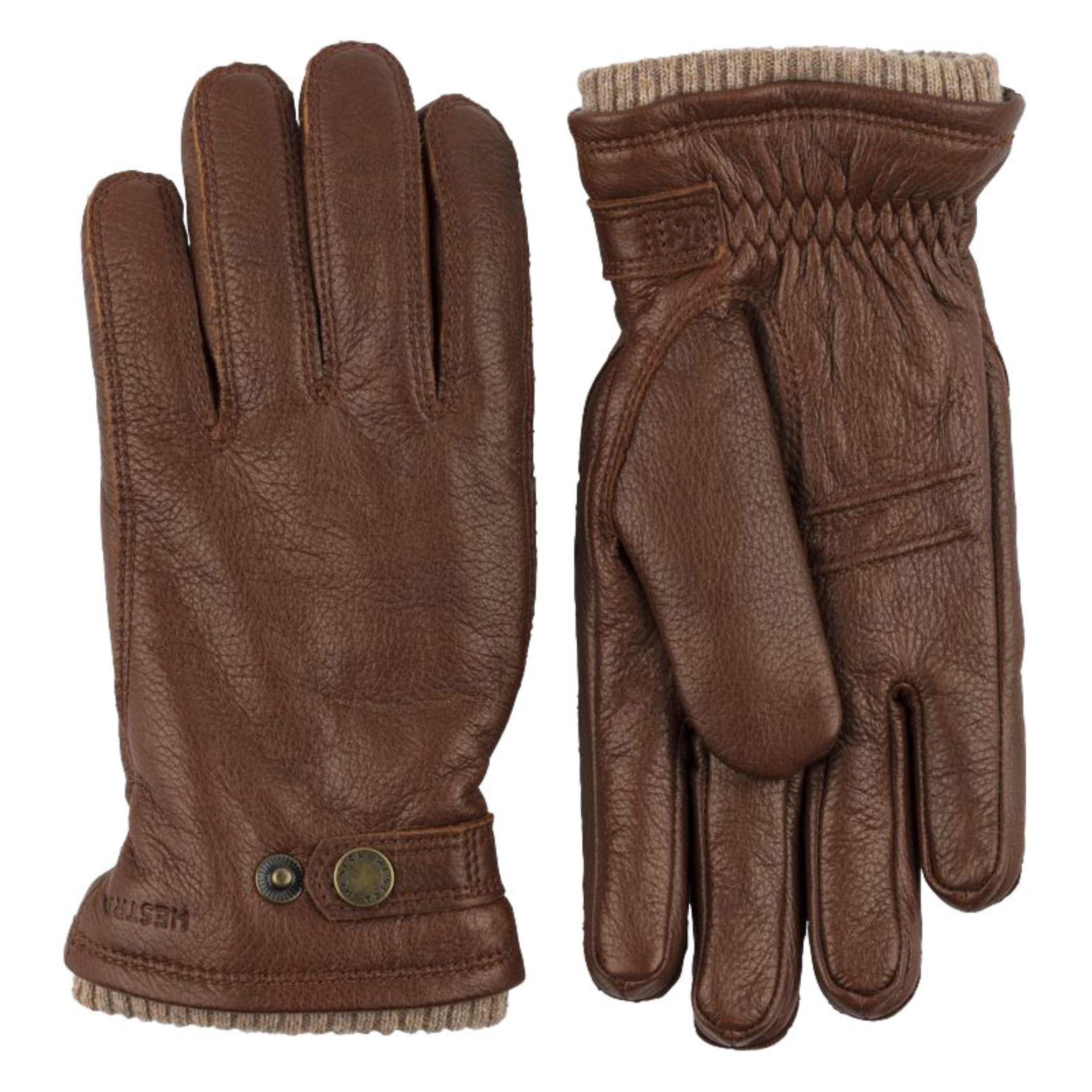 Hestra Lederhandschuhe HESTRA Utsjö - Echtleder-Winterhandschuhe Unisex chestnut | Handschuhe
