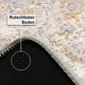 Teppich Renne Teppich mit Chenille-Druck, Waschbarer, Antibakteriell Teppich, Bamyum