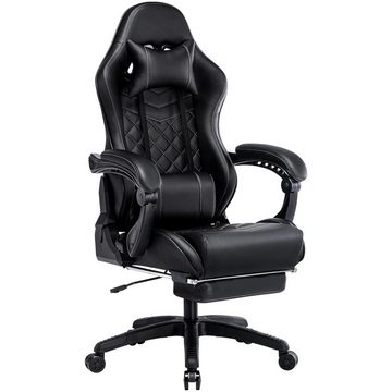 Wenta Gaming Chair Gaming-Stuhl Premium Gaming-Bürostuhl mit Fußstütze (Massagefunktion, Robustem Design, (Bis zu 160 kg-180kg Belastbar, Höhenverstellbar, Ergonomische 90°-155° Neigung, Beherrschen Sie das Spiel und erleben Sie maximalen Komfort), Ihr ultimativer Gaming-Stuhl/Gaming chair wartet!