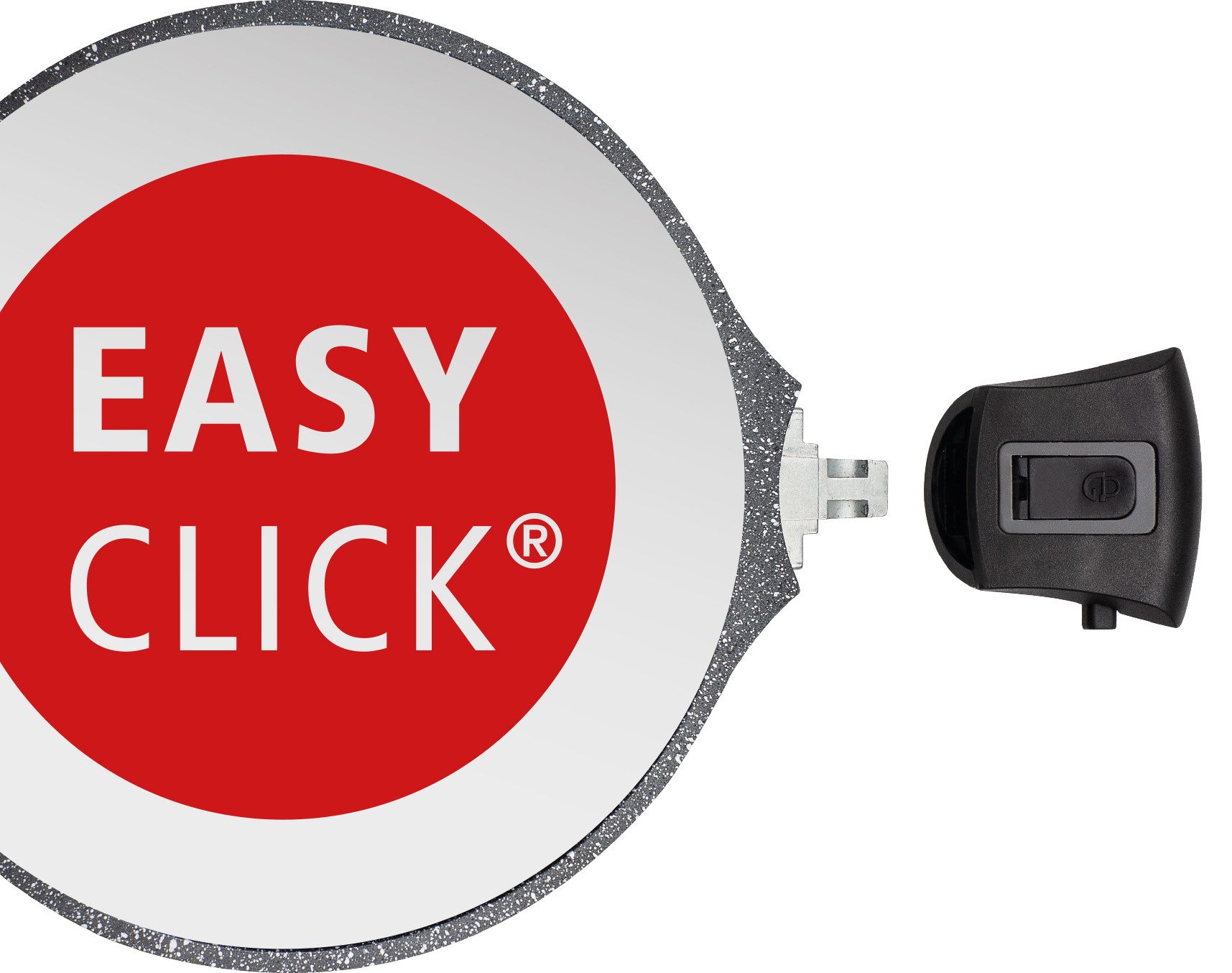 GSW Kasserolle Easy Click, Aluminiumguss (1-tlg), Ø 16 cm, abnehmbarer Griff, Induktion