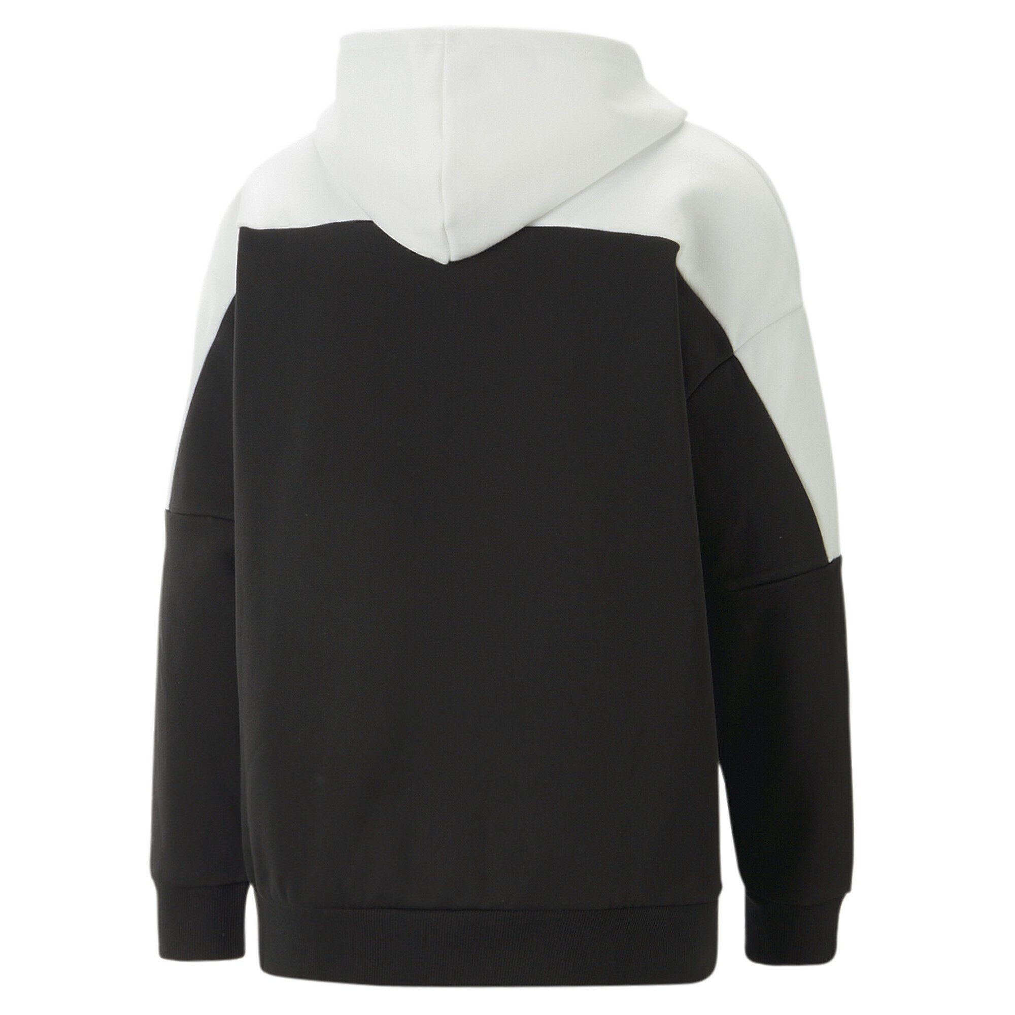 the Sweatshirt Black Hoodie Around Damen White Block PUMA
