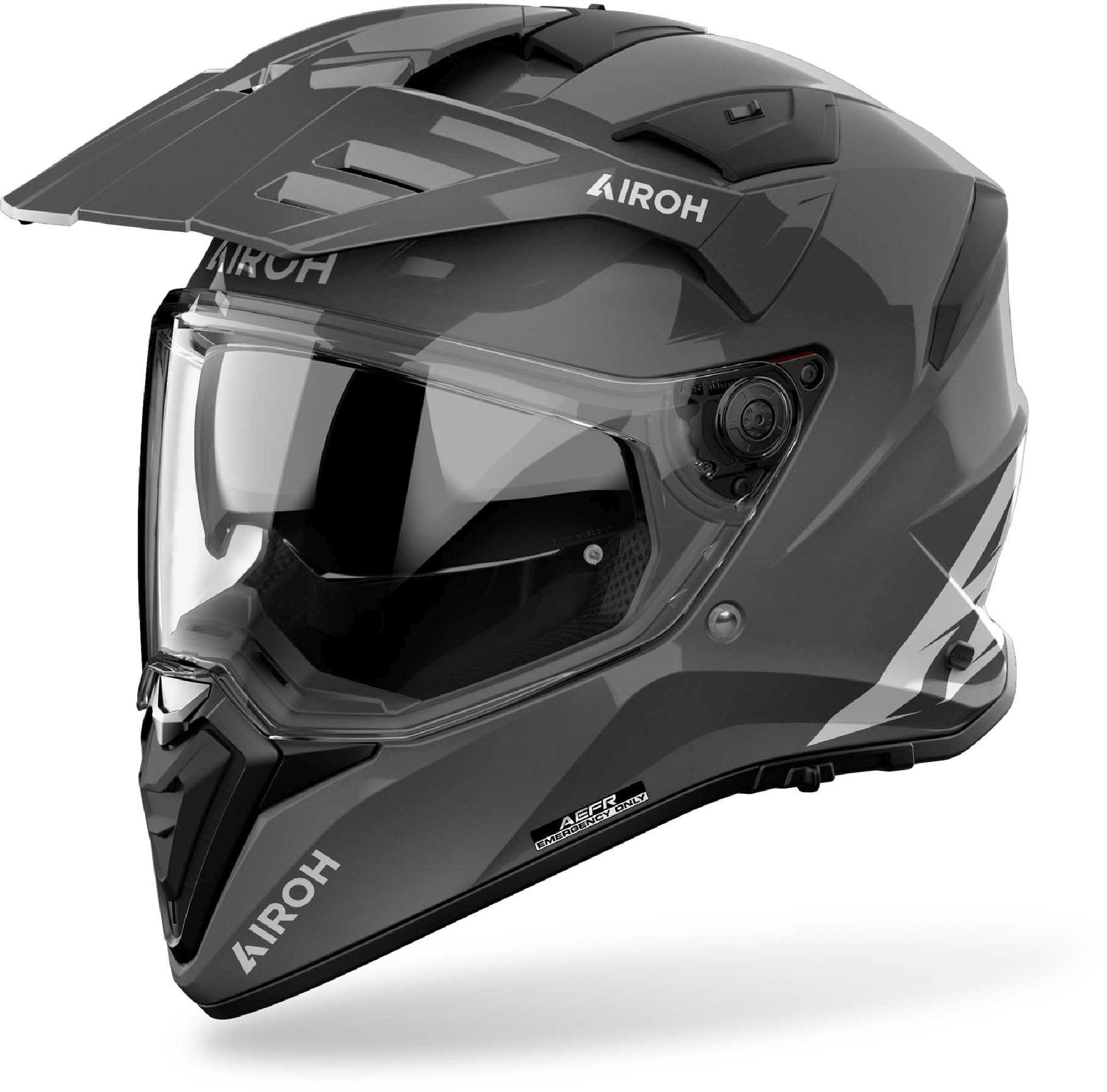 Airoh Motocrosshelm Bandit Enduro Helm, vorbereitet für Kommunikationssystem,Notfallsystem-Polsterung (EQ