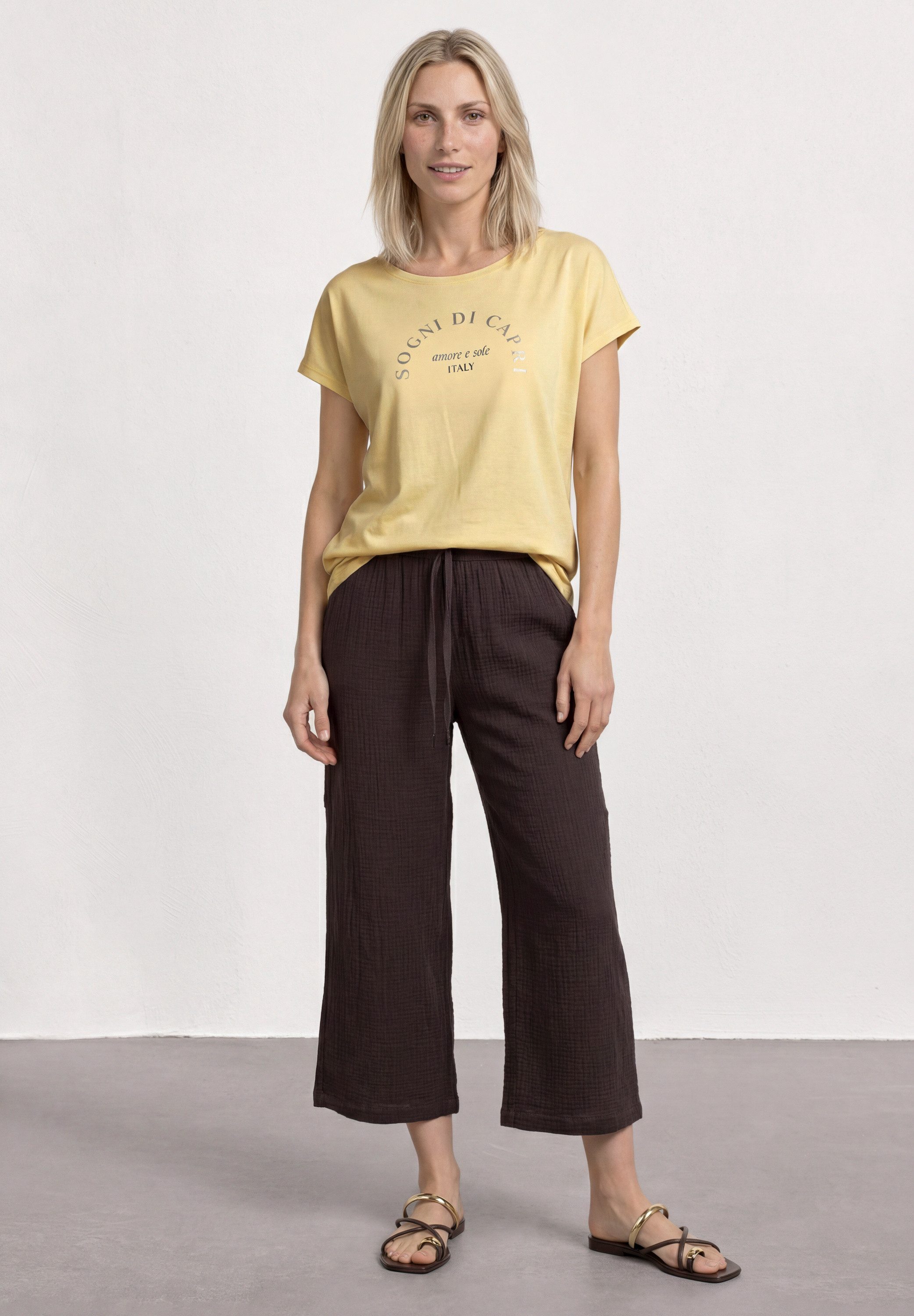 STREET ONE Shirttop Sommershirt mit Wording Artwork – Bild 3 von 5