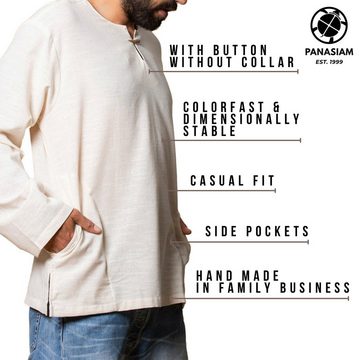 PANASIAM Langarmhemd Fischerhemd T01 aus hochwertiger Baumwolle für Herren Relaxed-Passform Freizeithemd bis Gr. XXL Fisherman Shirt longsleeve