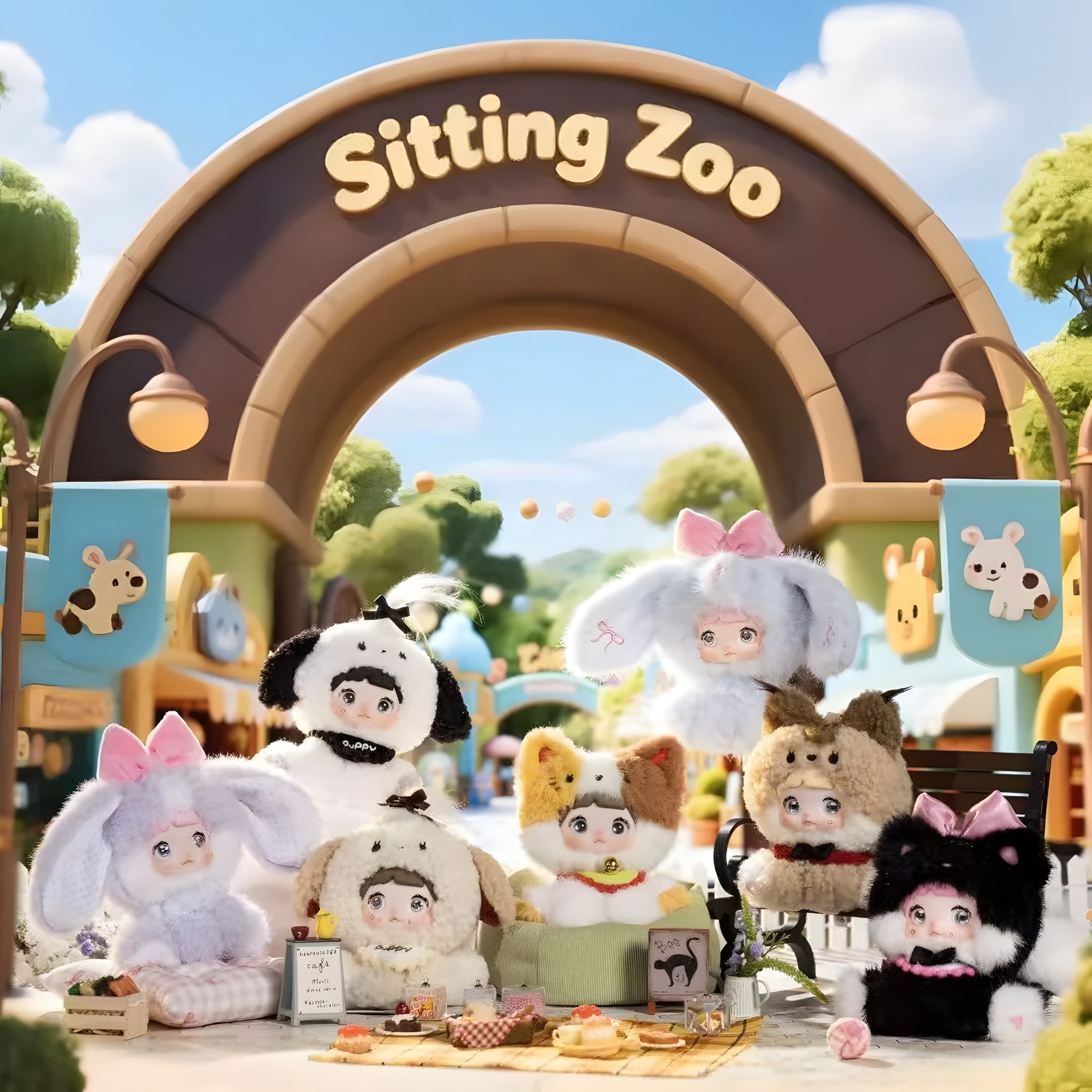 Crunchyroll Fantasy-Figur Blind Box - Figur - Nommi - Sitting Zoo - ca. 14cm