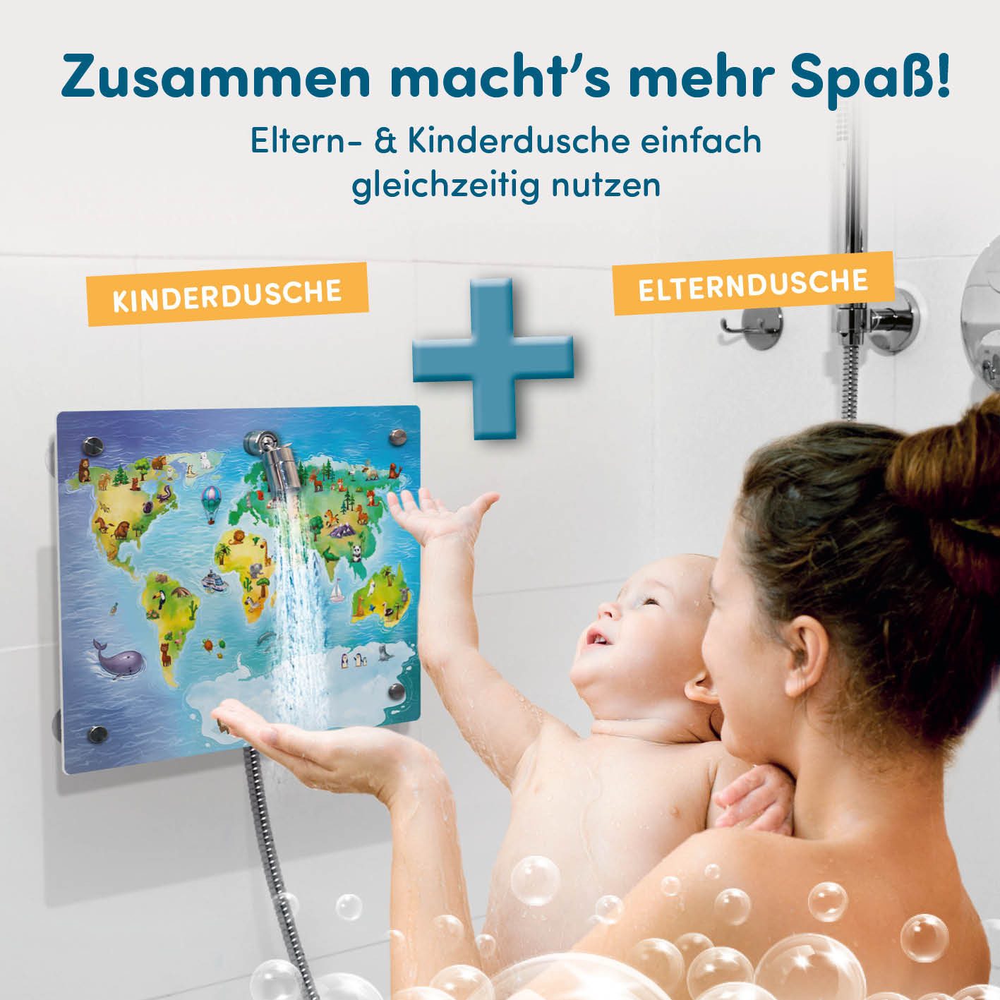 fredis Duscharmatur Kinder-Dusche verschiedene Motive, Spielerische Wasserabenteuer, fördert Selbstständigkeit und Spaß beim Duschen