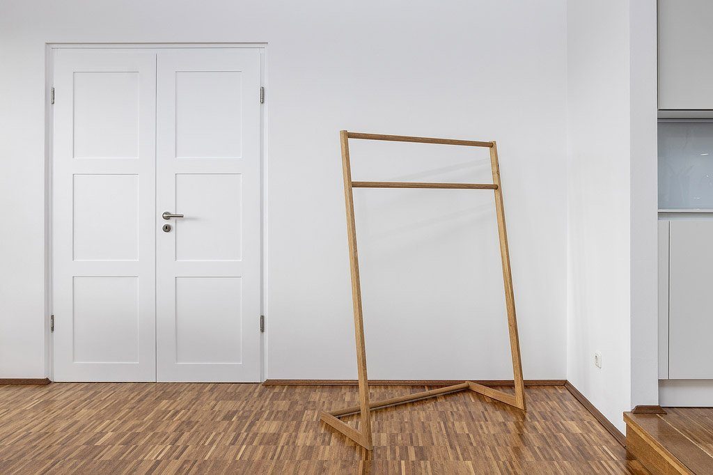 kleiderleiter.de Kleiderständer Garderobenständer FYNN, freistehend aus Eiche, 150x 100x 48 cm, Top Design