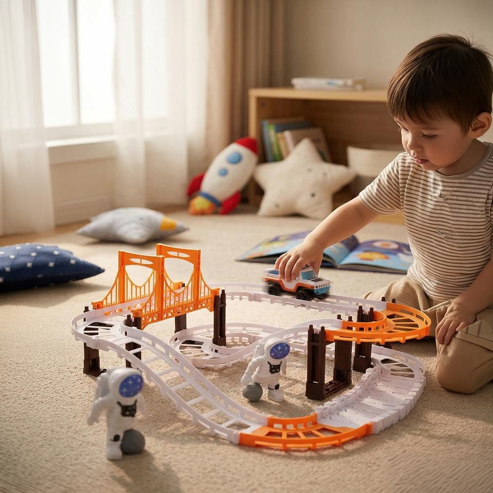 OGI MOGI TOYS Lernspielzeug Ogi Mogi Weltraumbahn- & Fahrzeug-Spielset – Kreatives Spiel für Kinde (1-St)