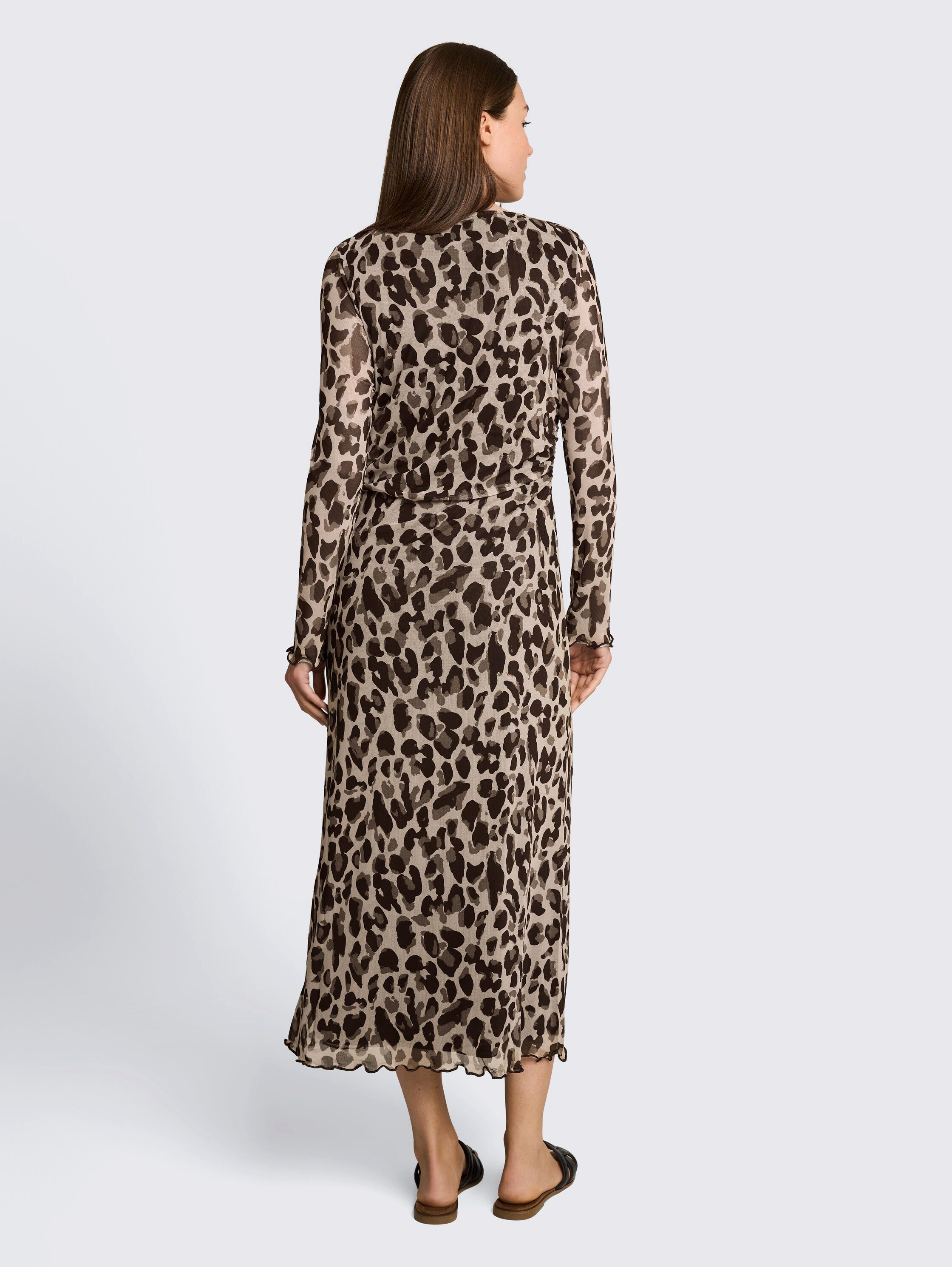 TOM TAILOR Meshkleid Regular midi mit Muster