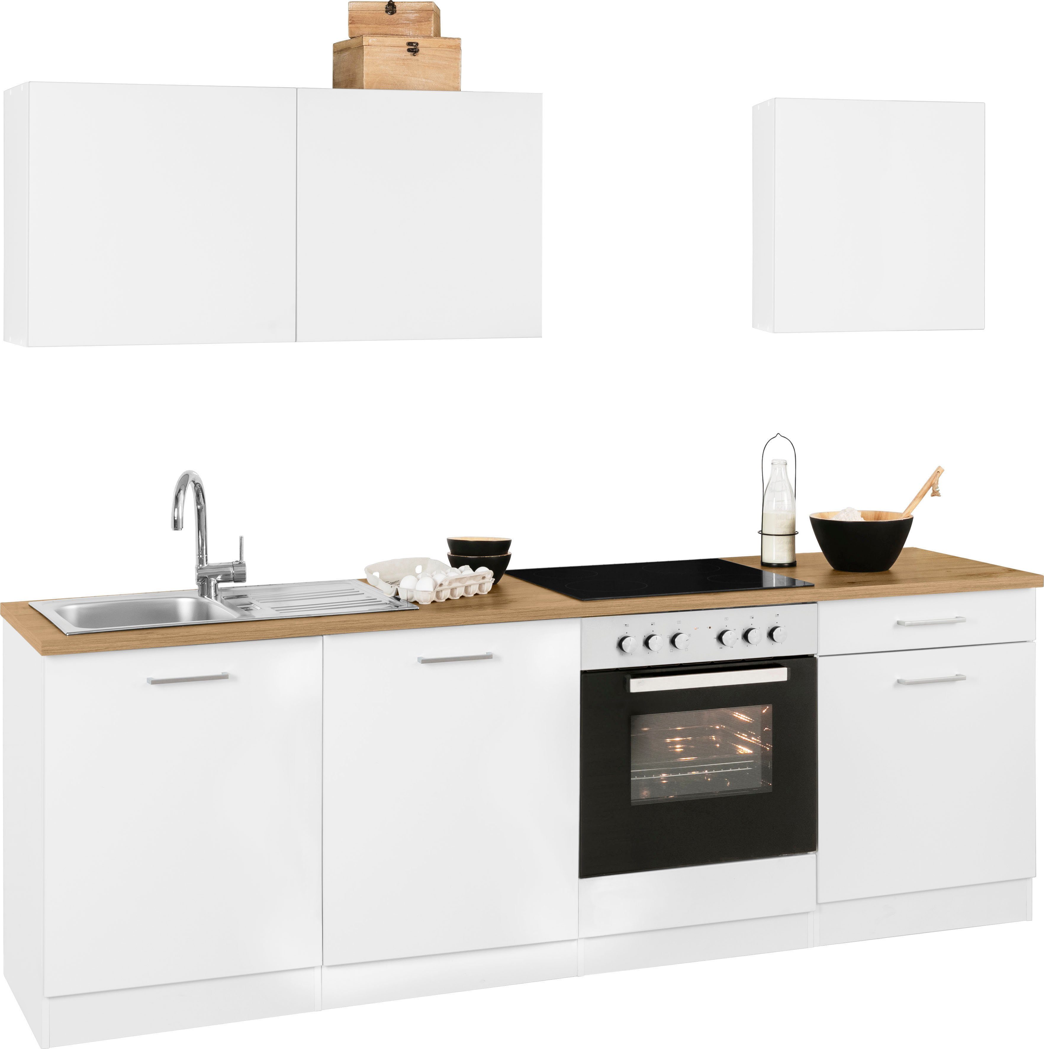 KOCHSTATION Küchenzeile KS-Kehl, ohne E-Geräte, Breite 240 cm