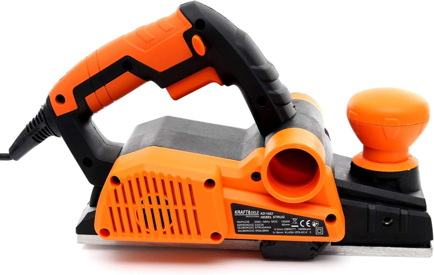 Kraft&Dele Elektrohobel Elektrohobel Hobelmaschine Einhandhobel Handhobel 1550 W Holzhobe, (1-tlg) – Bild 3 von 5