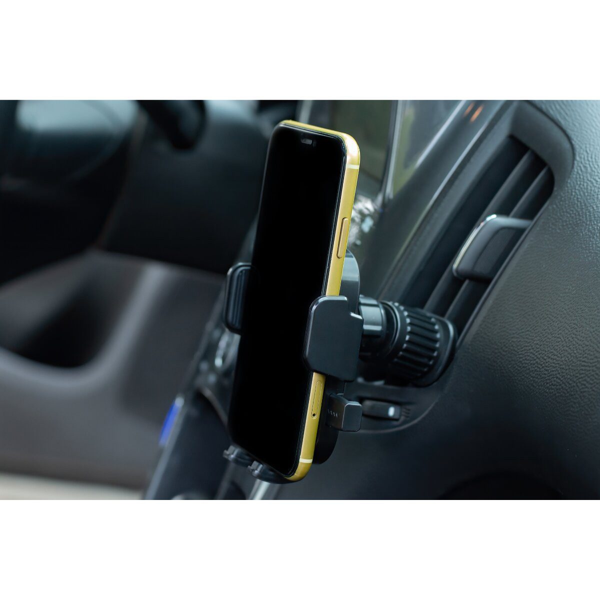 MaXlife Smartphone-Halterung MXCH07 Auto Handyhalterung Schwarz mit zwei Montagesystemen, (Einzelartikel, Einzelartikel, Zwei Montagesysteme für Scheibe und Lüftung)