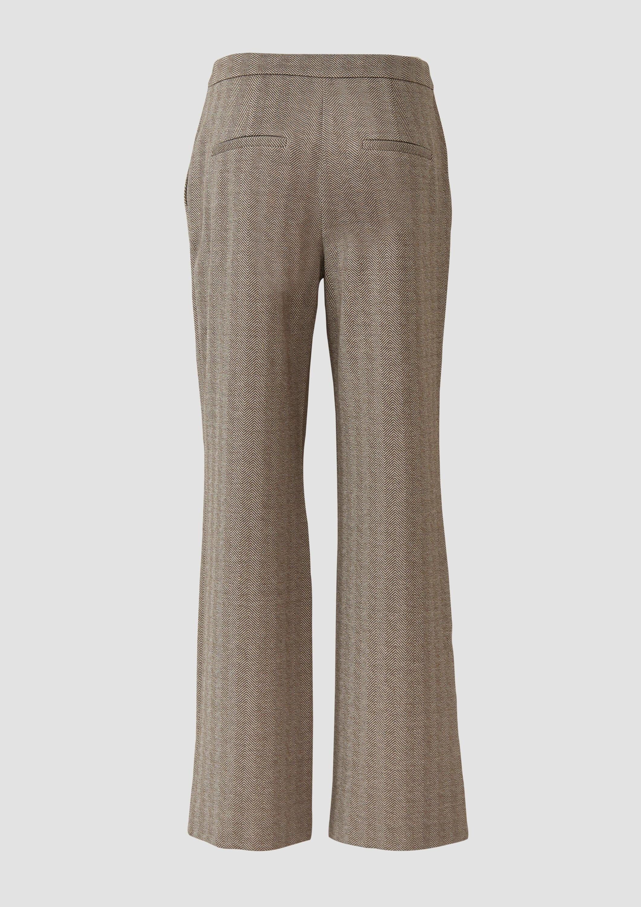 s.Oliver Chinos Hose Stoffhose aus Interlock-Jersey mit Extra High Rise günstig online kaufen