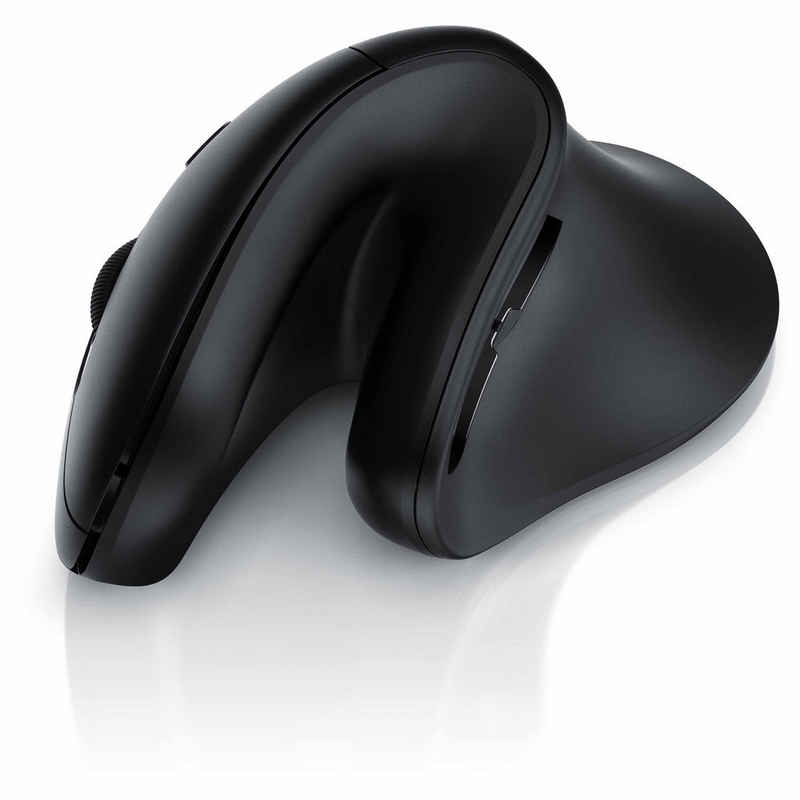 CSL ergonomische Maus (Bluetooth, Funk, optische kabellose Vertikal Maus - 2,4 Ghz & Bluetooth Armschonend - 600 bis 1400 dpi)