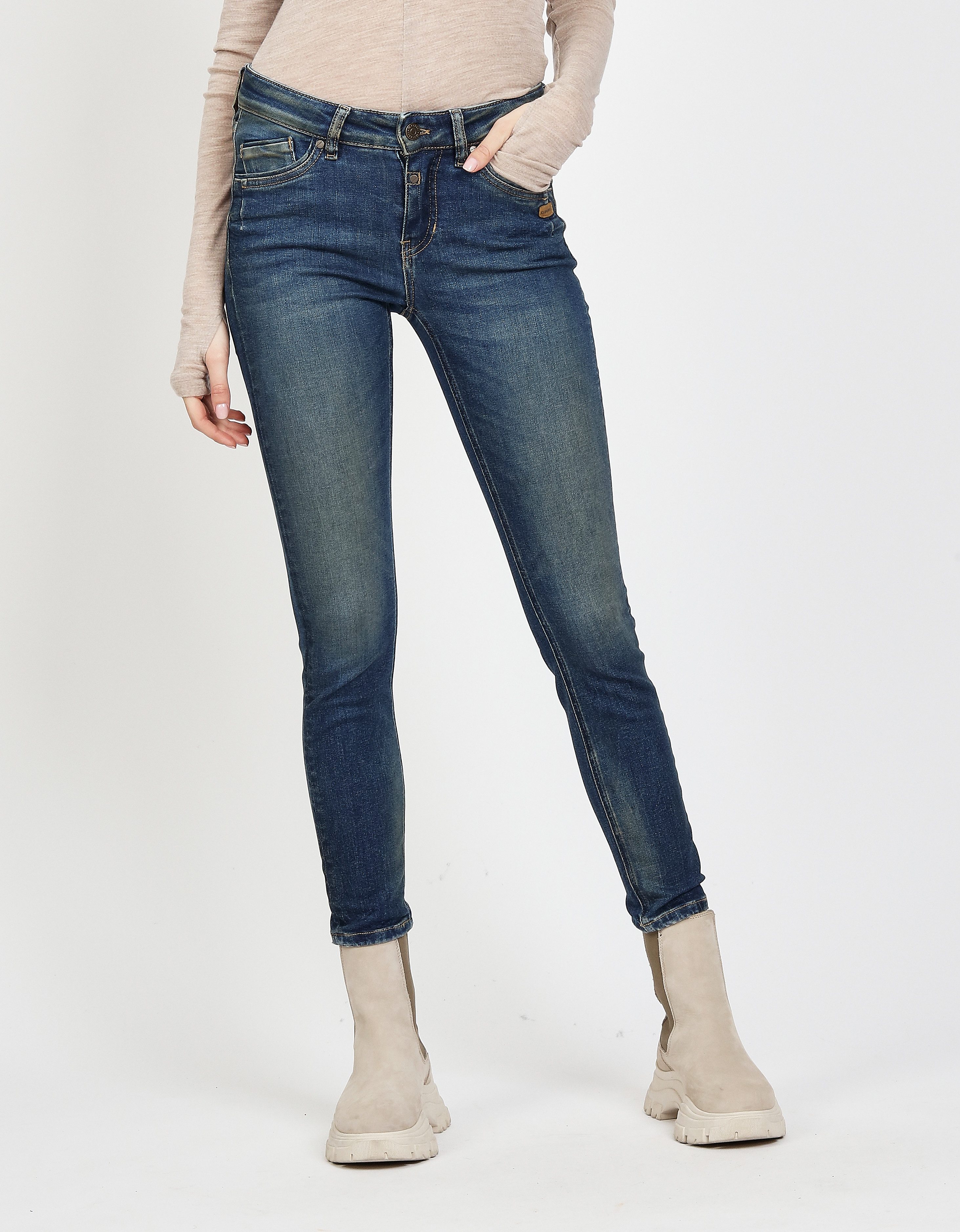 GANG Skinny-fit-Jeans 94LAYLA mit Used-Effekten günstig online kaufen
