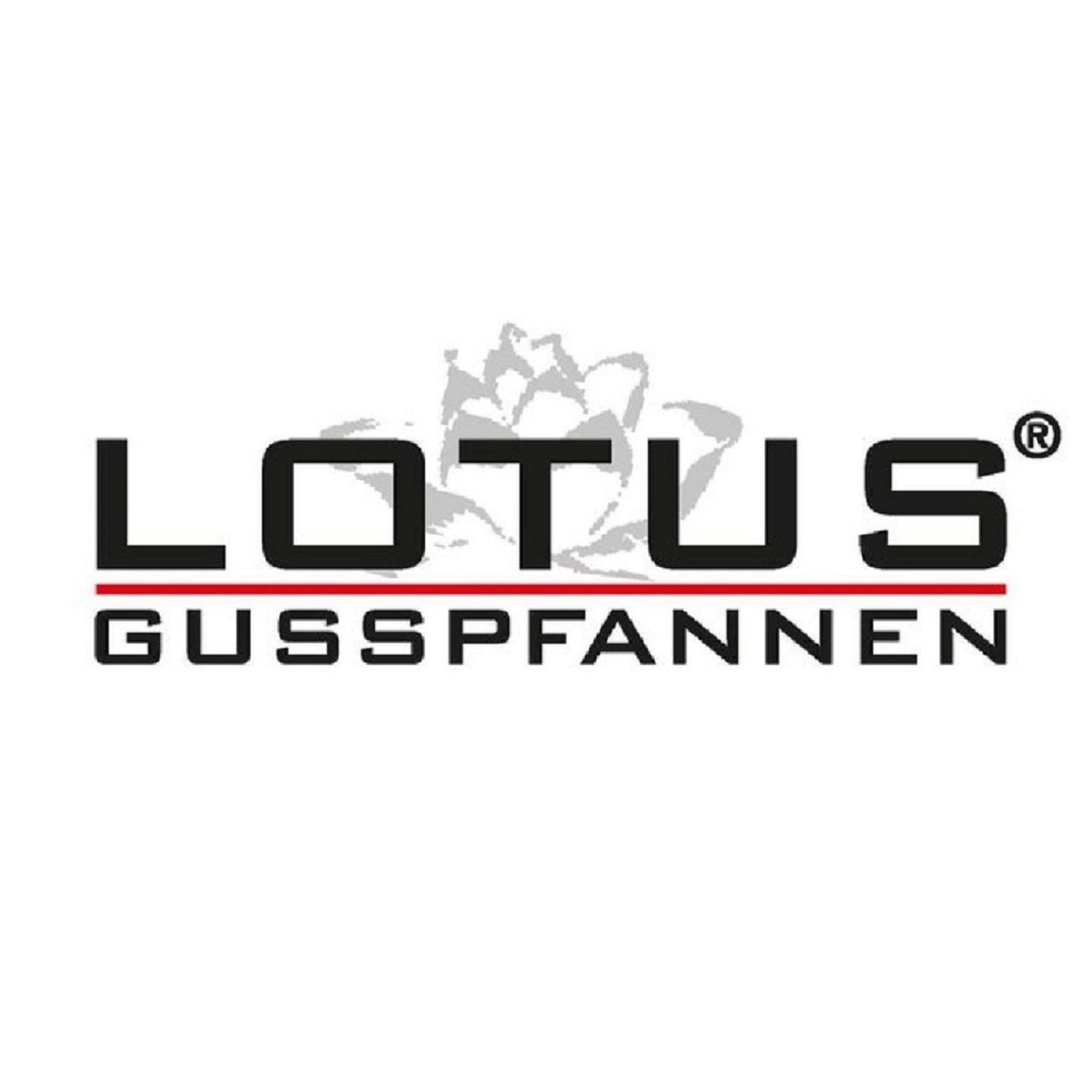 Lotus Gusspfannen Höhe GUSS-PFANNE 7,5cm Boden 22cm, Hochrand-PfanneØ 28cm, Bratpfanne LOTUS mit