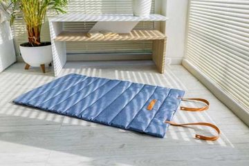 Animood Hundematte Luna, Oxford-Denim-Imitation 100% Polyester, 100x60x2 cm Farbe wählbar aus beige, blau und grau, wasserabweisend