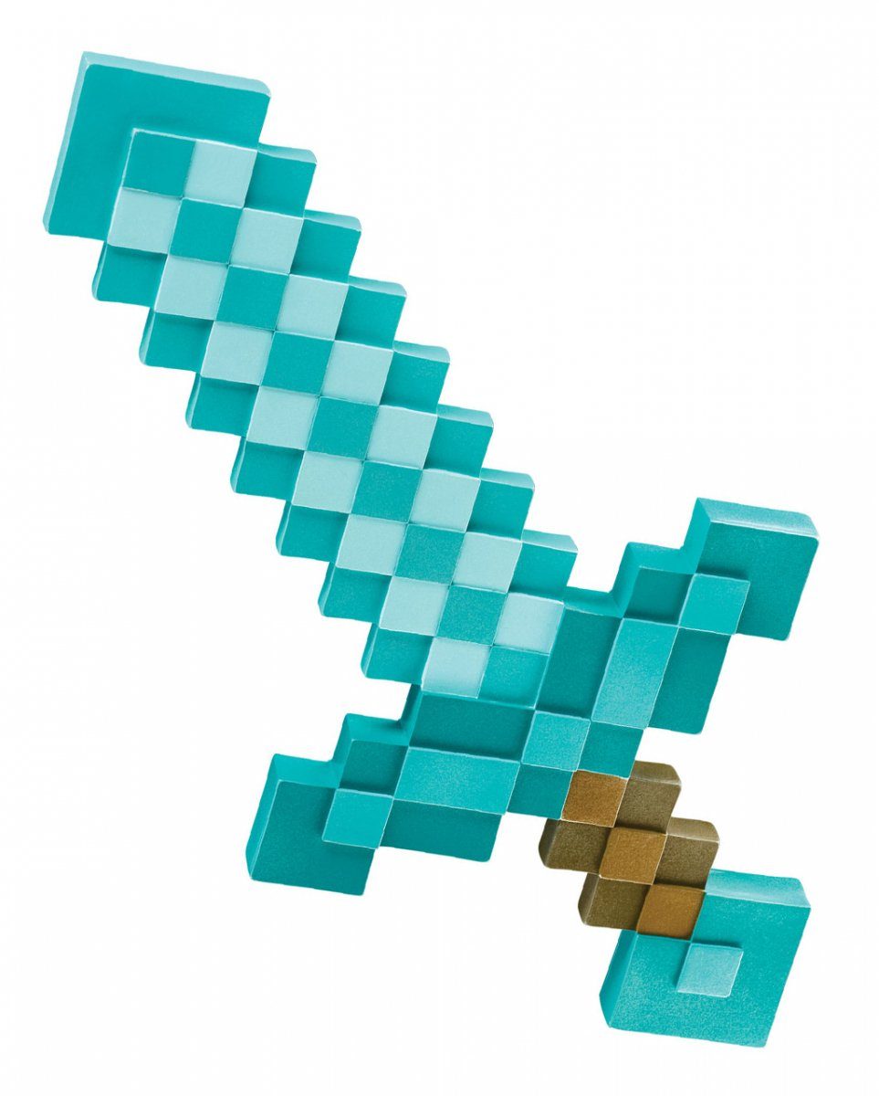 Disguise Blaster Minecraft Pixel Schwert als Kostümzubehör & Fanart