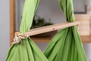 Teppich-Traum Federwippe BABY HÄNGEMATTE Federwiege für optimalen Schlafkomfort - waschbar - in grün