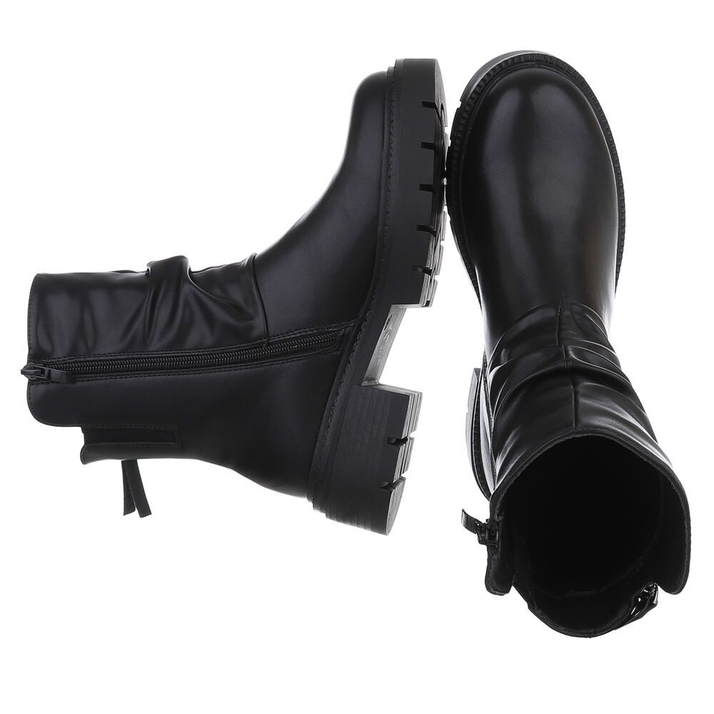 Ital-Design Modische Stiefeletten mit geschopftem Schaft günstig online kaufen