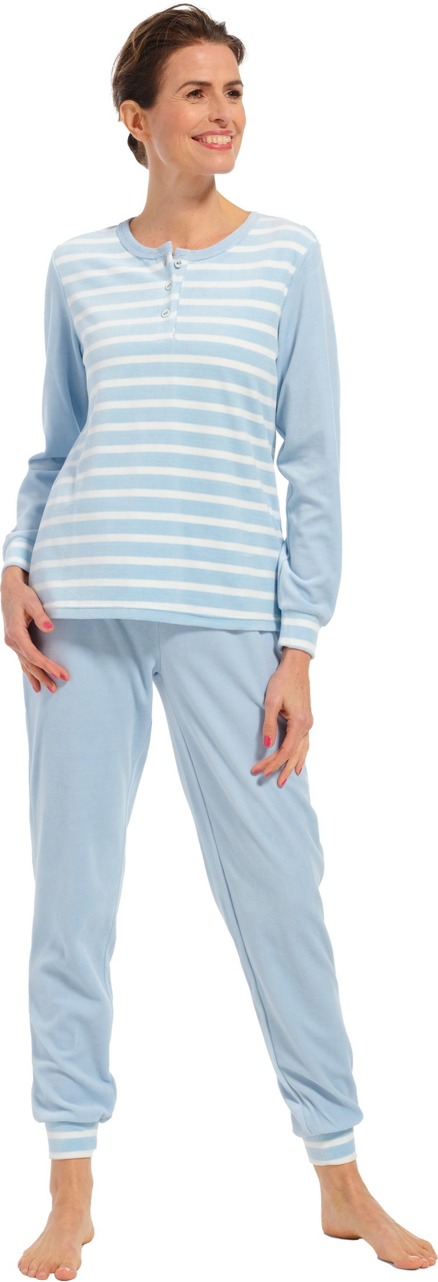 Pastunette Schlafanzug Damen Nikki Pyjama (2 tlg) mit Bündchen
