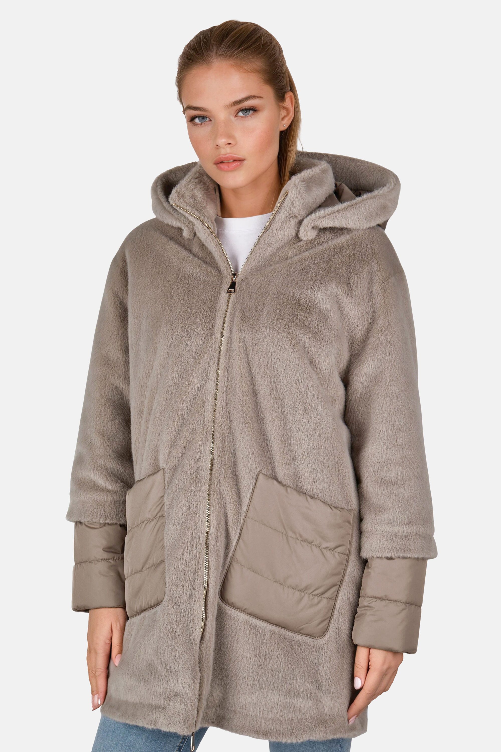 White Label Outdoorjacke (1-St) mit Stehkragen und abknöpfbarer Kapuze günstig online kaufen