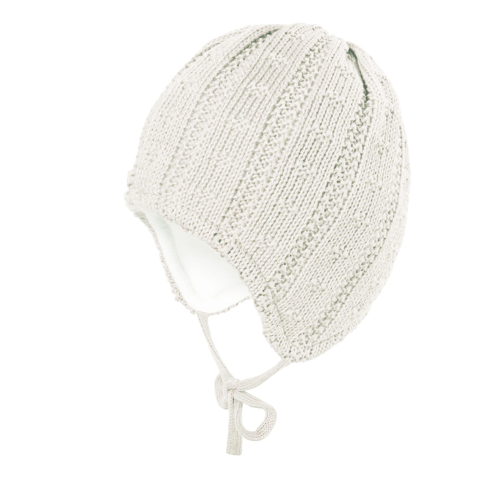 MAXIMO Strickmütze MINI-Mütze, Struktur,ausgenäht Band (1-St)