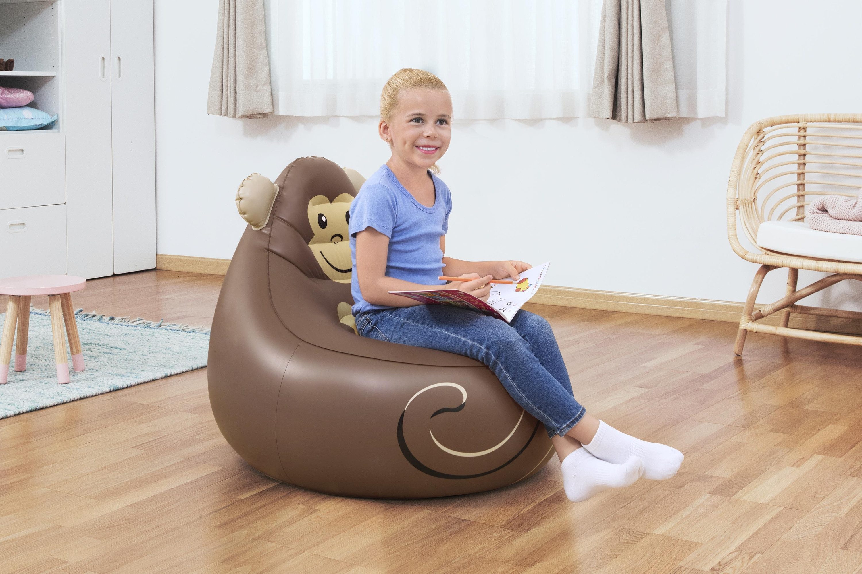 Bestway Luftbett Cozy Critters™, (Packung, 1-tlg., 72 x 72 x 64 cm), Für den Innengebrauch