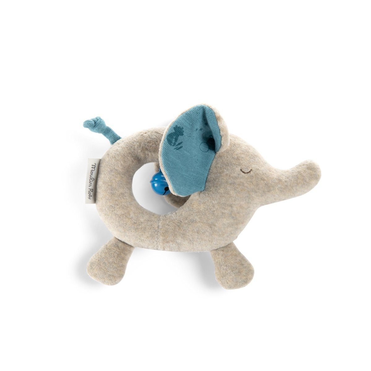 Kuscheltier-Rassel Ring-Rassel Elefant 18cm Beißring Greifling Kuscheltier