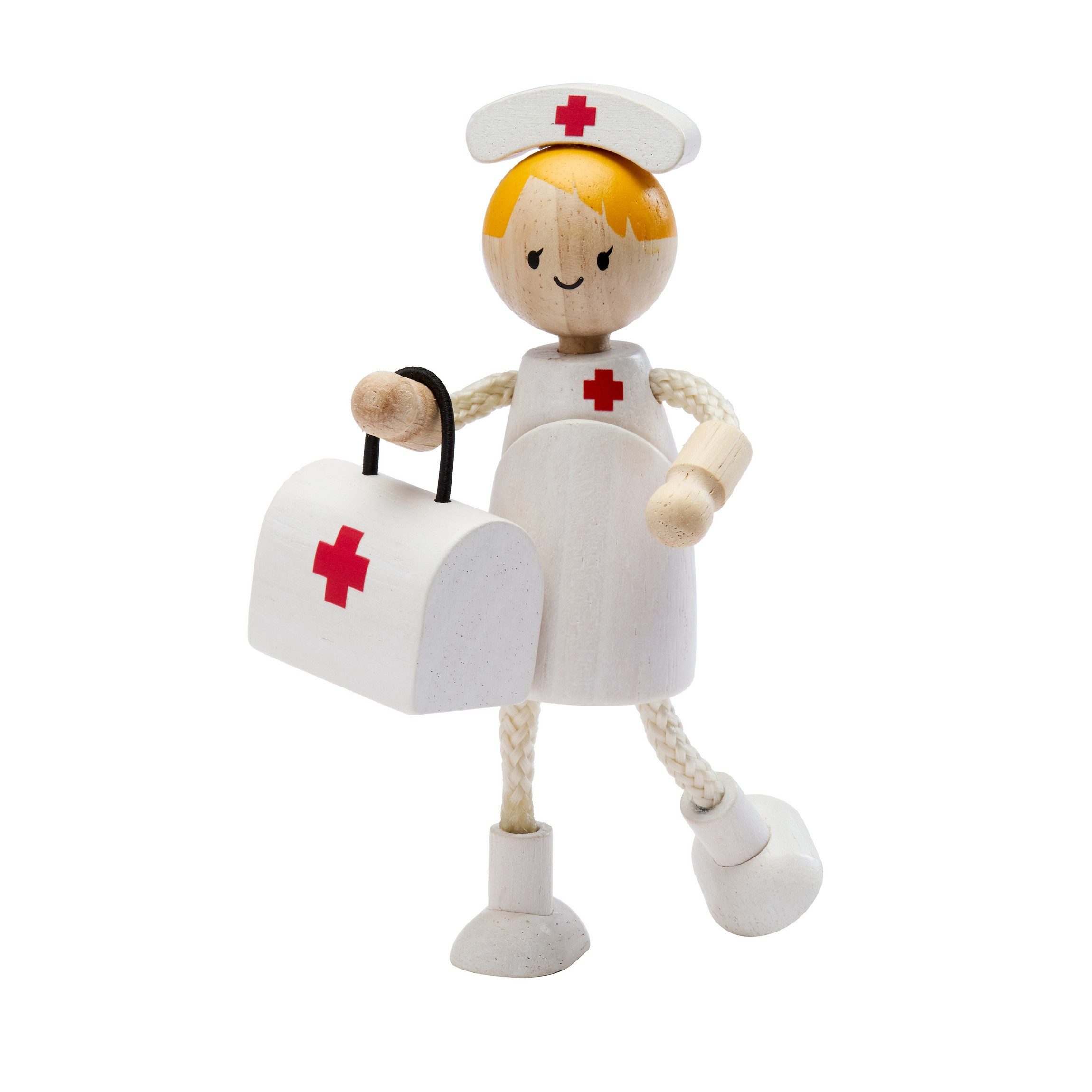 Plantoys Biegepuppe PlanToys- Krankenpflegerin-Puppe Puppenhaus18,8x7,5x9,5 cm - 3y+