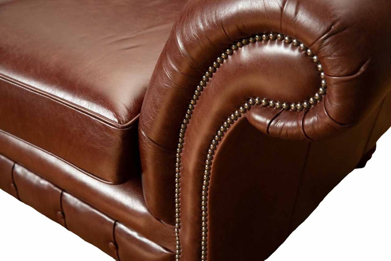 Polster Europe Zweisitzer Neu, In Couchen JVmoebel Braune Sofa Leder Made Sofas Couch Chesterfield