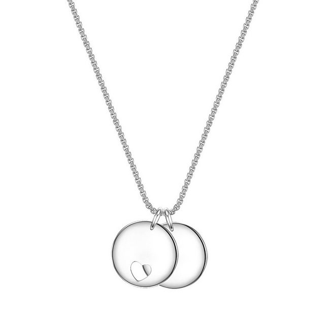 Glanzstücke München Silberkette Herz silber, Kette mit Anhänger Sterling Silber