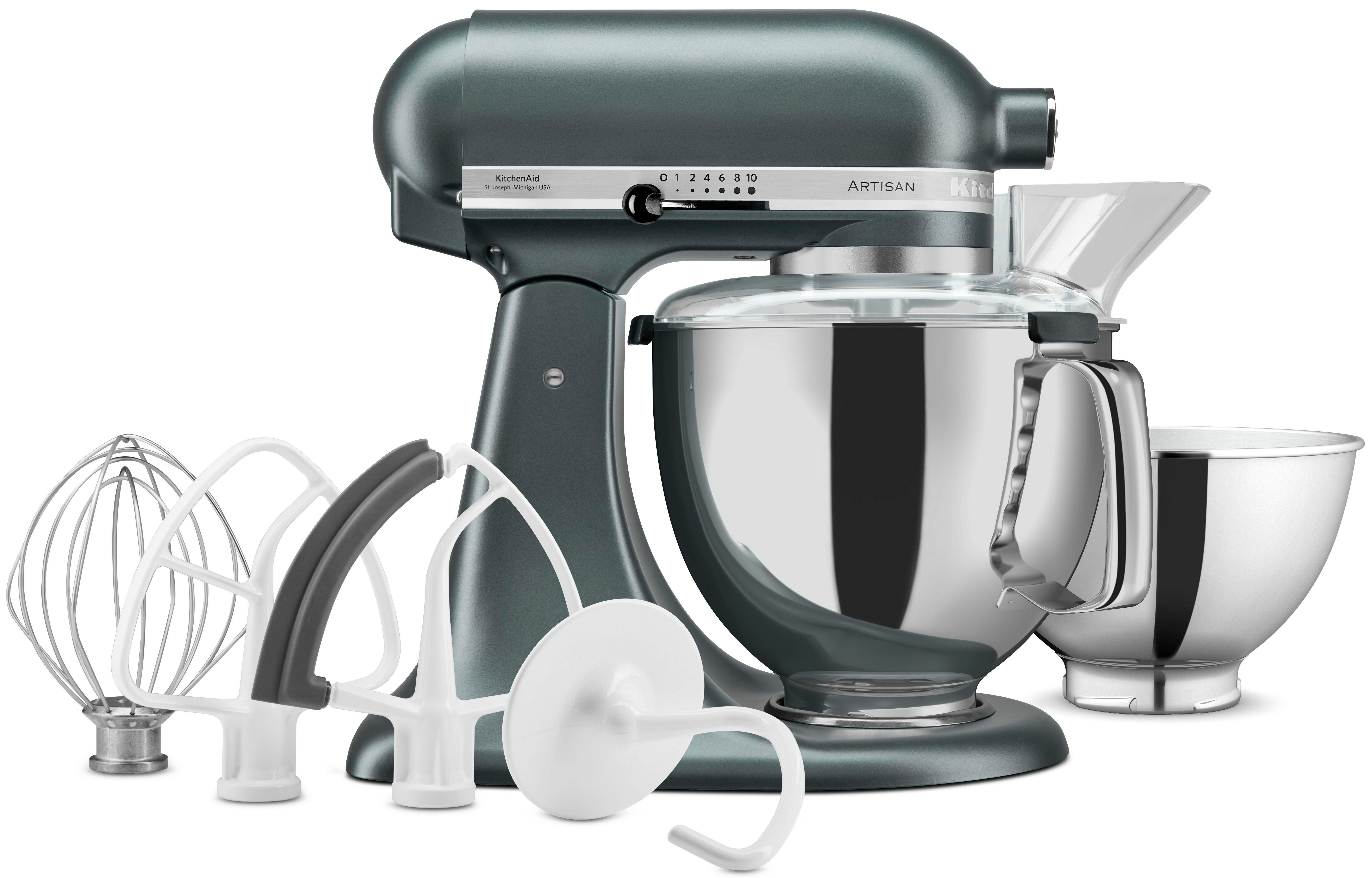 KitchenAid Küchenmaschine 5KSM175PSEJP Juniper, 300 W, 4,8 l Schüssel, mit Zubehör im Wert von ca. 112,- UVP
