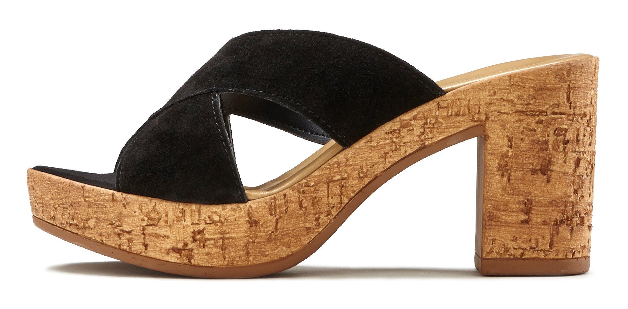 LASCANA Pantolette Mule, Sandale, offener Schuh aus Leder mit Blockabsatz günstig online kaufen