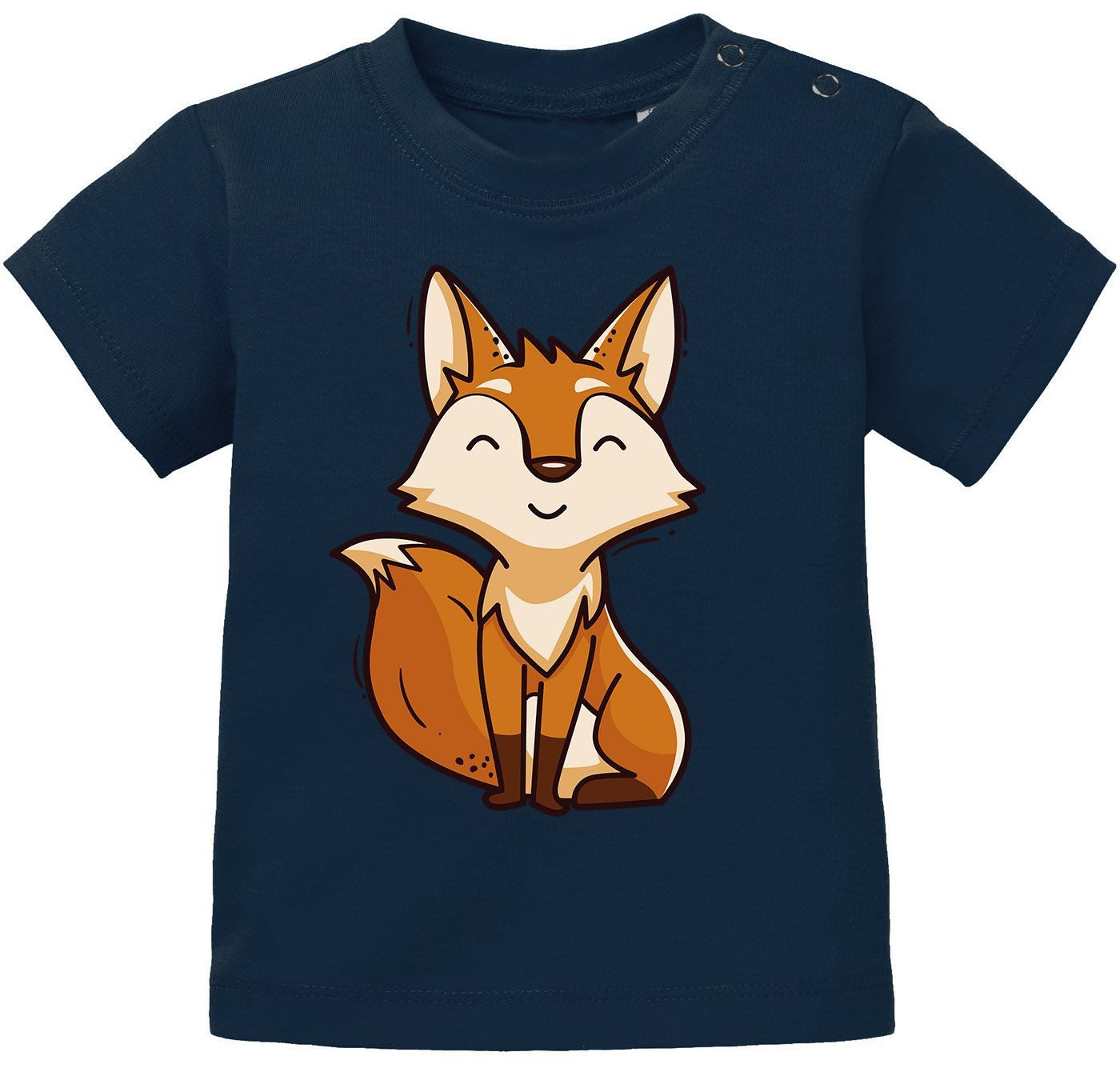 Print-Shirt Baby T-Shirt kurzarm Bedruckt Fuchs lustige Tiere Tiermotive Fox