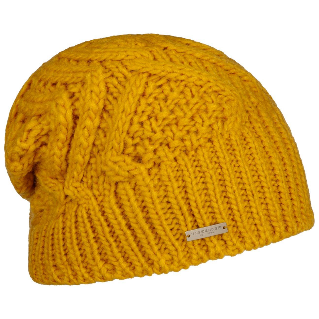 Seeberger Beanie (1-St) Beanie mit Futter senf