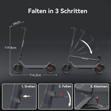 LEQISMART E-Scooter E-Scooter mit Straßenzulassung 30km Reichweite & 100kg Belastung, 20,00 km/h, Scooter Elektro, Erwachsene, Escooter mit Straßenzulassung, 100 kg