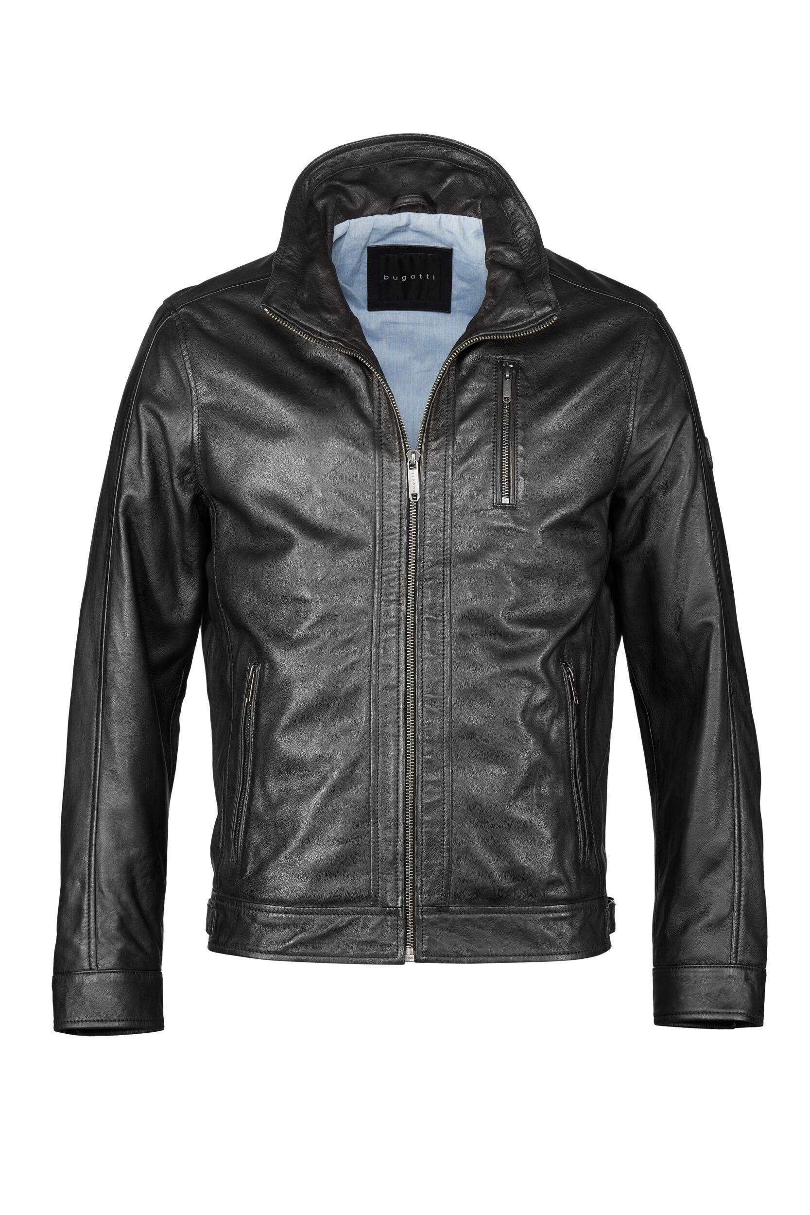 bugatti Lederjacke BUALEXIO (1-St) mit Stehkragen günstig online kaufen