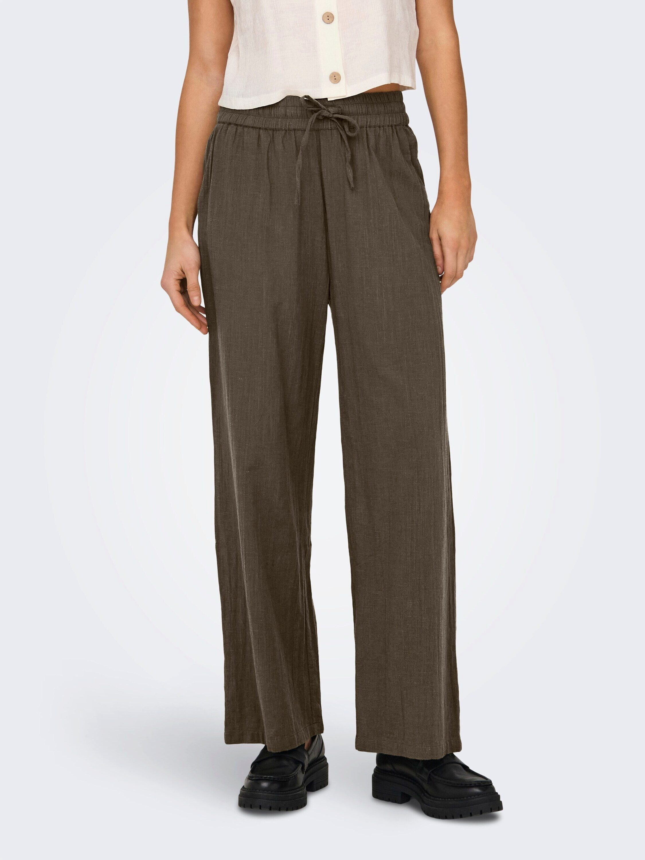 ONLY Stoffhose ONLTIZANA (1-tlg) Drapiert/gerafft